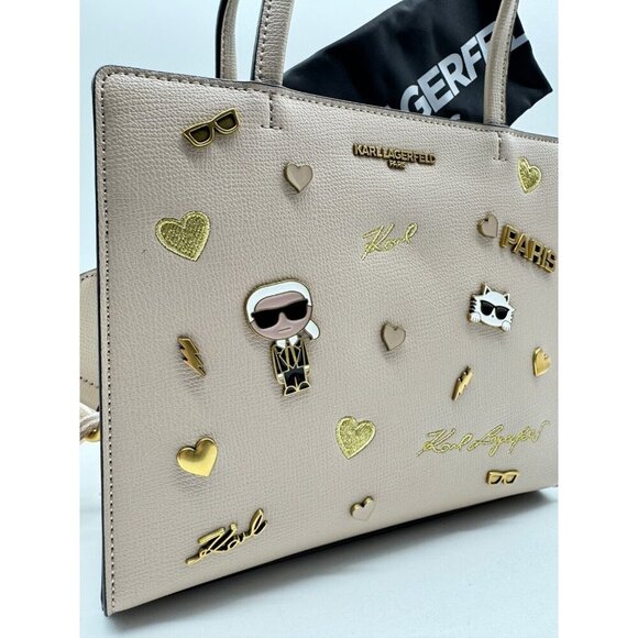 KARL LAGERFELD Paris Maybelle Characters small satchel crossbody - Shell / Beige - Picture 14 of 16